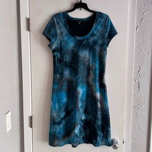 Karen Kane size Large L Blue Tie Dye Dress